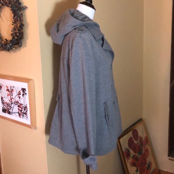 LEE Size Large Hoodie Button-Front Sweatshirt Cozy Classic Easy-Wear $58 NEW - Picture 5 of 15